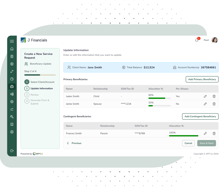 Account Servicing